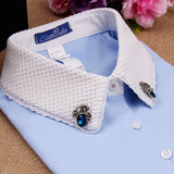 Autumn Winter Women Basic Shirt Collar Decoration All-Match