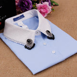 Autumn Winter Women Basic Shirt Collar Decoration All-Match