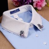 Autumn Winter Women Basic Shirt Collar Decoration All-Match