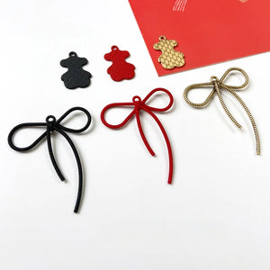 Sweet Bear Bow Pendant for DIY Earrings