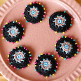 Woolen Crocheted Discs Earrings Jewelry Accessory