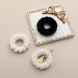 Mink Plush Hollow Ring DIY Hair Earring Accessories