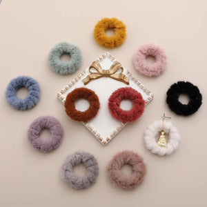 Mink Plush Hollow Ring DIY Hair Earring Accessories