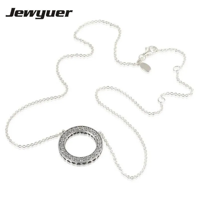 Hearts Pendant Necklace 925 Sterling Silver Chain Women Fine Jewelry