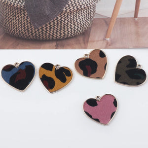 30pcs Alloy/Polyester Heart Charms Jewelry Pendants DIY Earrings/Necklace