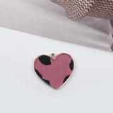 30pcs Alloy/Polyester Heart Charms Jewelry Pendants DIY Earrings/Necklace