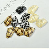 Autumn 50pcs/lot Grass Weave Lattice Resin Flatback Beads DIY Jewelry Accessory