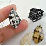 Autumn 50pcs/lot Grass Weave Lattice Resin Flatback Beads DIY Jewelry Accessory