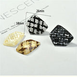 Autumn 50pcs/lot Grass Weave Lattice Resin Flatback Beads DIY Jewelry Accessory