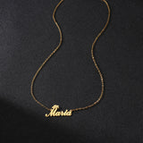 Auxauxme Bachelor Cap Name Necklace for Students Stainless Steel