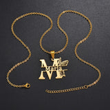 Auxauxme Butterfly Name Necklace Stainless Steel Choker Women Jewelry