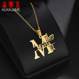 Auxauxme Butterfly Name Necklace Stainless Steel Choker Women Jewelry