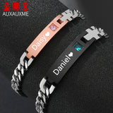 Personalized Zircon Bracelets Stainless Steel