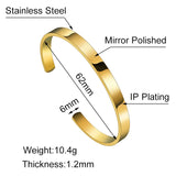 Personalized Stainless Steel Name Cuff Bangle - Engrave Text Date ID Bracelet