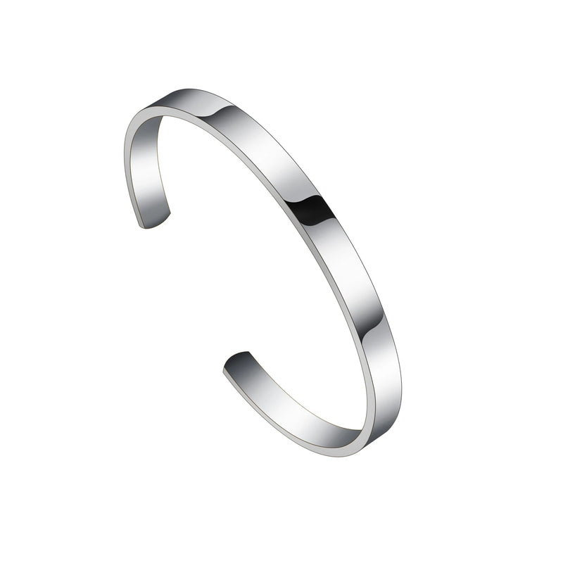 Personalized Stainless Steel Name Cuff Bangle - Engrave Text Date ID Bracelet