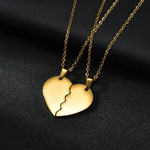 Auxauxme Couple Set Stainless Steel Pendant