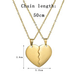 Auxauxme Couple Set Stainless Steel Pendant