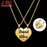 Auxauxme Couple Set Stainless Steel Pendant
