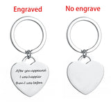 Auxauxme Family Photo Engraved Keychains Personalized Birthday Jewelry