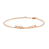 Auxauxme Custom Name Wing Bracelet Charms Stainless Steel for Women Kids