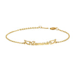 Auxauxme Custom Name Wing Bracelet Charms Stainless Steel for Women Kids