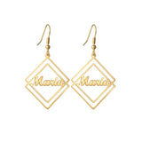 Personalized Name Dangle Earring Stainless Steel Letter Women Jewelry