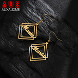 Personalized Name Dangle Earring Stainless Steel Letter Women Jewelry