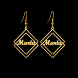 Personalized Name Dangle Earring Stainless Steel Letter Women Jewelry
