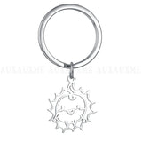 Auxauxme Children's Drawing KeyChian Stainless Steel Personalized Name Photo