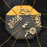 Auxauxme Children's Drawing Necklace - Personalized Name Necklaces