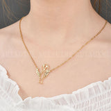 Auxauxme Children's Drawing Necklace - Personalized Name Necklaces