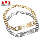 Personalized Stainless Steel Bracelet for Men