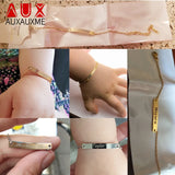 Stainless Steel Engraved Name Date ID Baby Bracelet