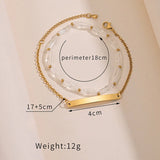 Auxauxme Engraved Name Bar Bracelet for Women