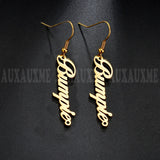 Auxauxme Name Earrings Stainless Steel Personalized Earring