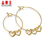 Auxauxme Personalized Heart Name Bangles Engraved Family Women Jewelry