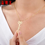 Auxauxme Personalized Key Any Name Necklaces Women Jewelry Custom Necklace