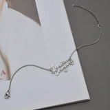 Personalized Couple Bracelets Stainless Steel Nameplate Pendant