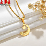 Auxauxme Star Moon Name Pendant Necklace High Jewelry