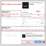 Auxauxme Star Name Pendant Necklace Stainless Steel Choker Gift