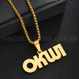 Personalized Stainless Steel Name Necklace with Nameplate Pendant