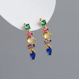 925 Silver Zircon Tassel Earrings Boho Party Jewelry