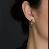 925 Silver Zircon Tassel Earrings Boho Party Jewelry