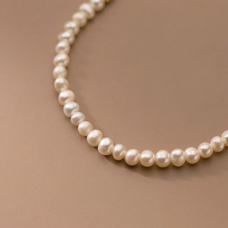925 Silver Vintage Pearl Leaf Charm Bracelet Women Statement Bangle