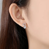 925 Silver Butterfly Earrings Wedding Jewelry AEZ04