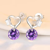 925 Silver Butterfly Earrings Wedding Jewelry AEZ04