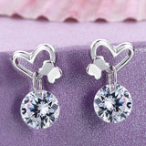 925 Silver Butterfly Earrings Wedding Jewelry AEZ04