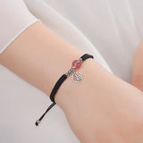 Red/Black Chalcedony Chinese Blessing Charm Bracelets