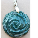 Aventurine Carnelian Tiger Eye Crystal Flower Rose Pendant Bead