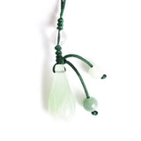 Aventurine Jade Magnolia Flower Pendant Crystal Phone Chain